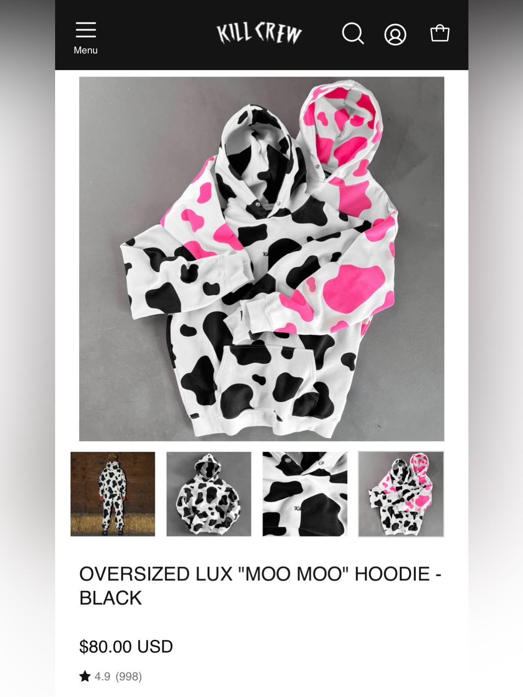 Kill Crew Moo Moo Hoodie — image 8 of 8